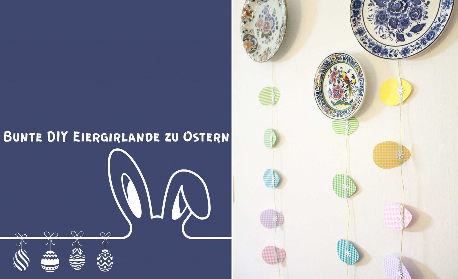 Colorful DIY egg garland for Easter scaled