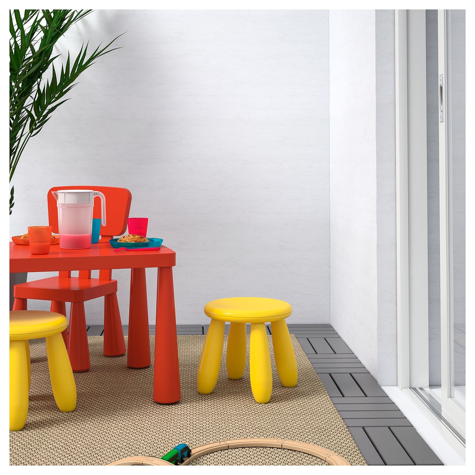 IKEA Mammut childrens stools are particularly popular with the little