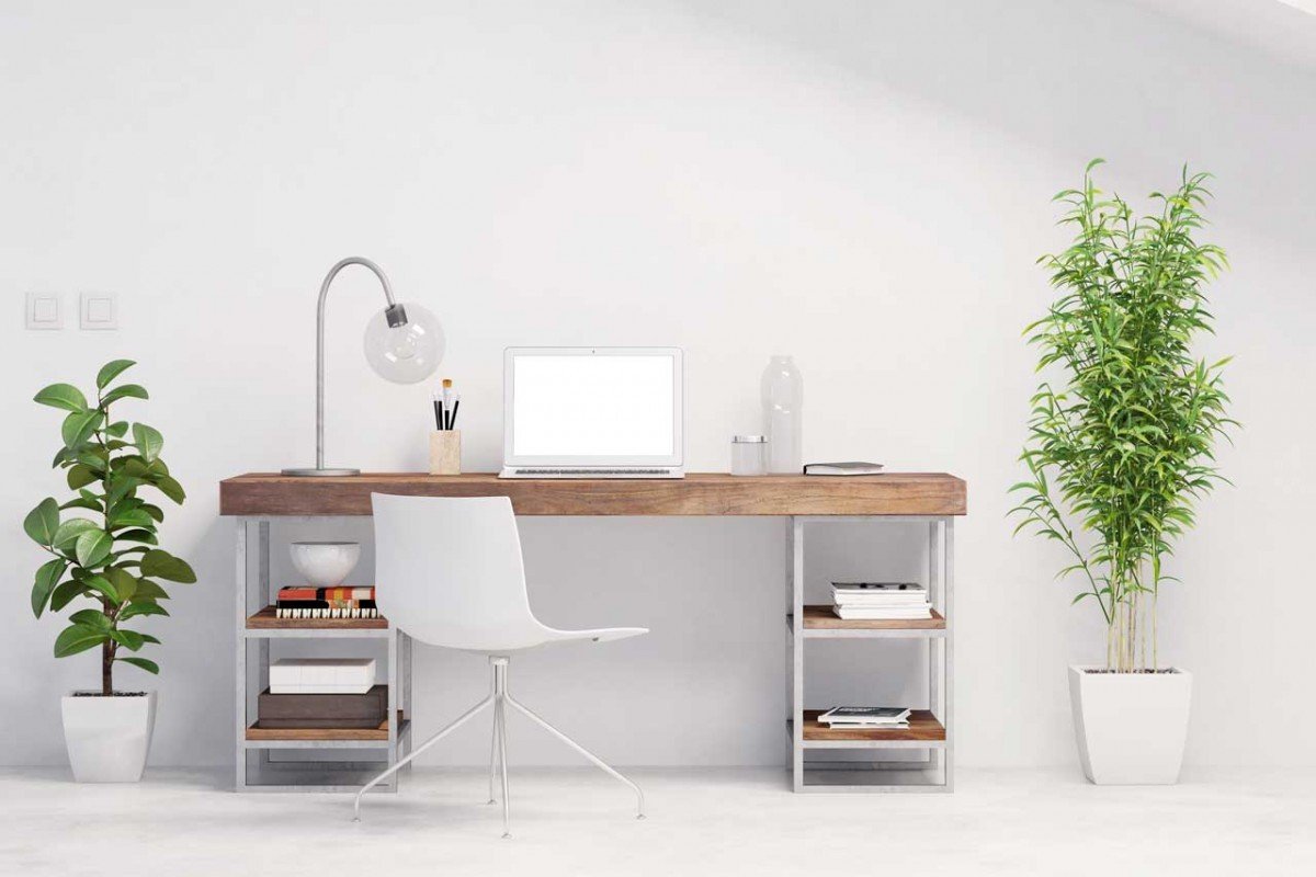 Three colors for the home office that create a cozy