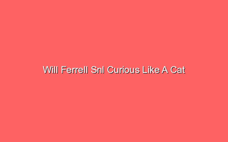 will ferrell snl curious like a cat 18178