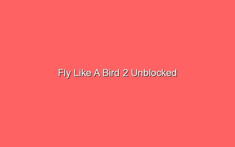 fly like a bird 2 unblocked 2 19523