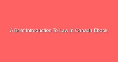a brief introduction to law in canada ebook 12806