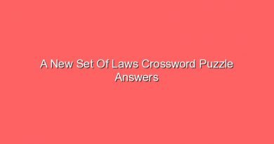 a new set of laws crossword puzzle answers 12254