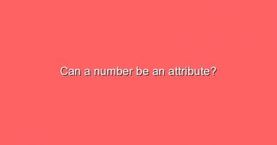 can a number be an attribute 11736