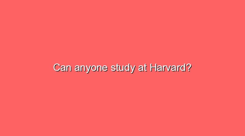 can anyone study at harvard 9799