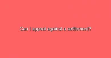 can i appeal against a settlement 8443