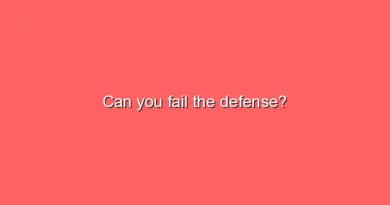 can you fail the defense 11112