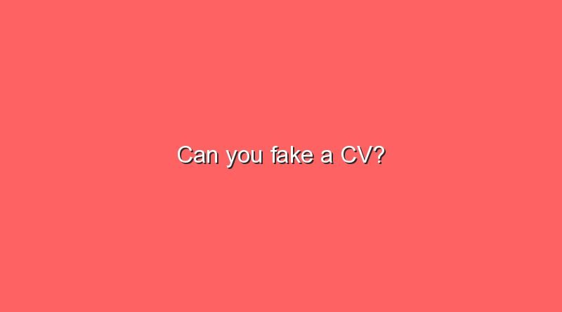 can you fake a cv 8163