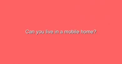 can you live in a mobile home 11322