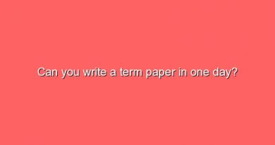 can you write a term paper in one day 6729