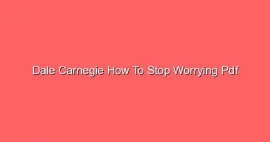 dale carnegie how to stop worrying pdf 14934
