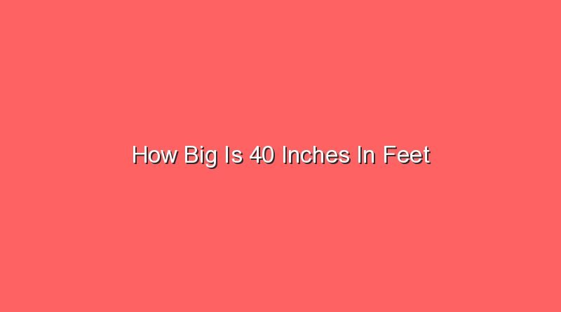 how big is 40 inches in feet 13347