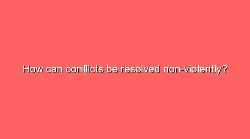 how can conflicts be resolved non violently 10453