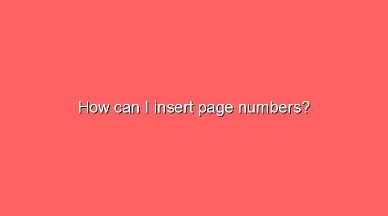 how can i insert page numbers 2 6661