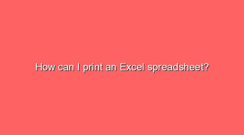 how can i print an excel spreadsheet 9207