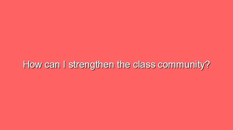 how can i strengthen the class community 8903