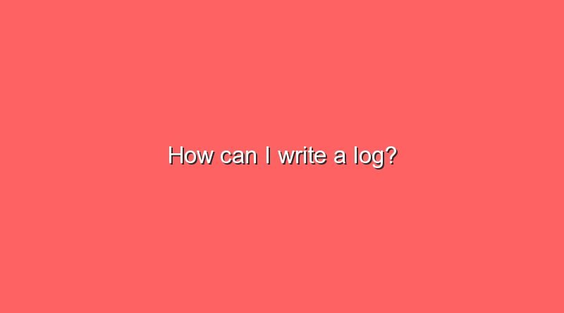 how can i write a log 9689