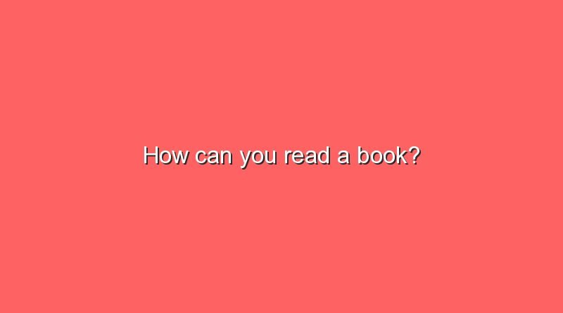 how can you read a book 11627
