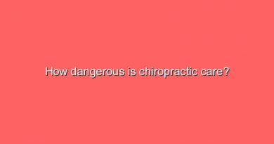 how dangerous is chiropractic care 7165