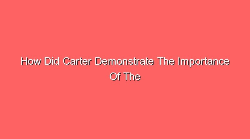 how did carter demonstrate the importance of the energy question 14103