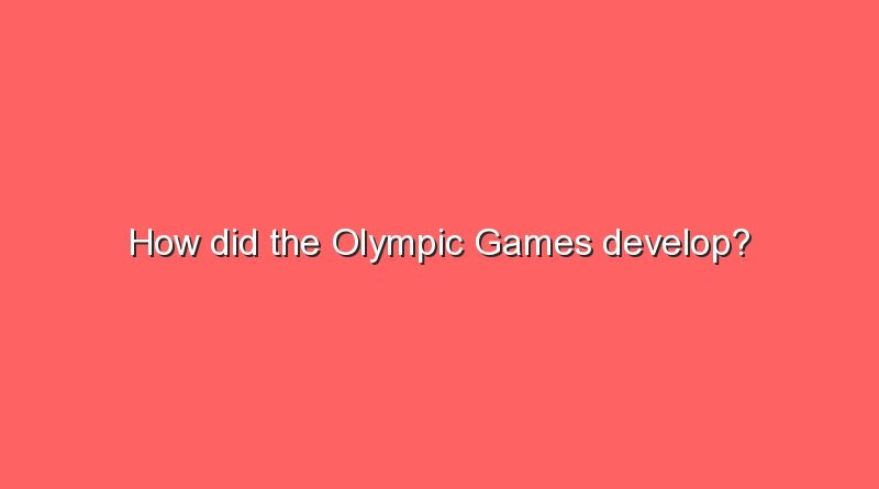 how did the olympic games develop 8848