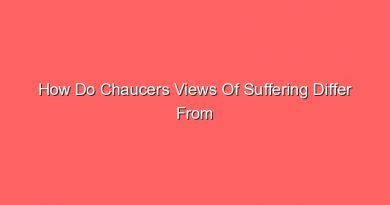 how do chaucers views of suffering differ from dantes 14105