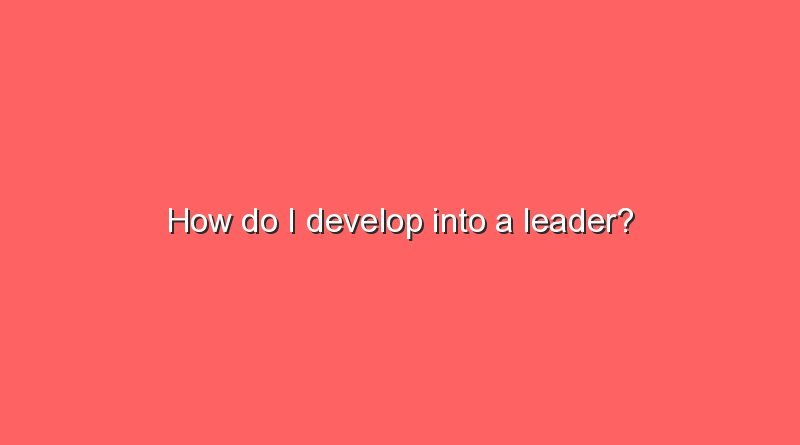 how do i develop into a leader 11337