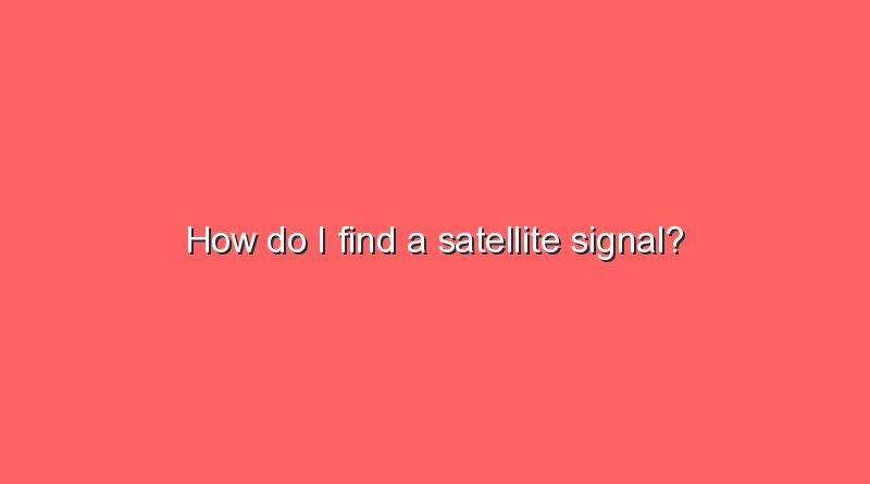 how do i find a satellite signal 10954