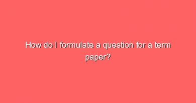 how do i formulate a question for a term paper 6899