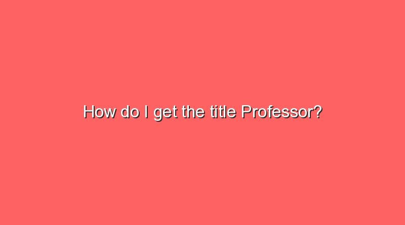 how do i get the title professor 8874