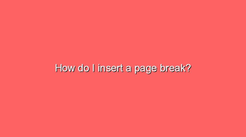 how do i insert a page break 5431