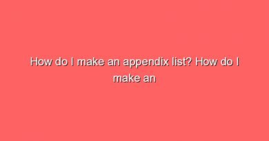 how do i make an appendix list how do i make an appendix list 7940