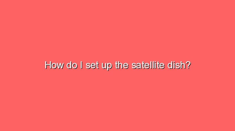 how do i set up the satellite dish 8946