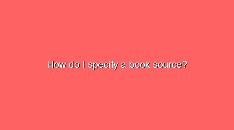 how do i specify a book source 7346