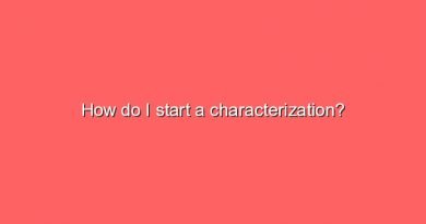 how do i start a characterization 7167