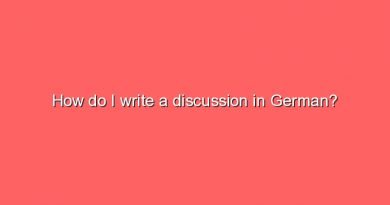 how do i write a discussion in german 6597
