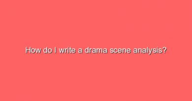 how do i write a drama scene analysis 6812