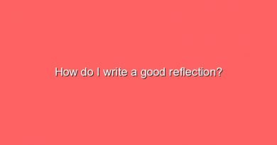 how do i write a good reflection 5653