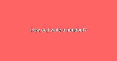how do i write a handout 11642