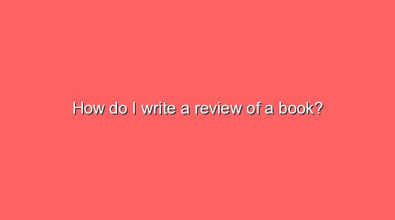 how do i write a review of a book 9372