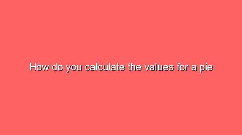 how do you calculate the values for a pie chart 11321