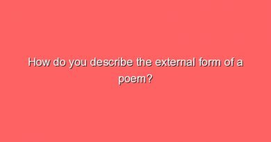 how do you describe the external form of a poem 6816