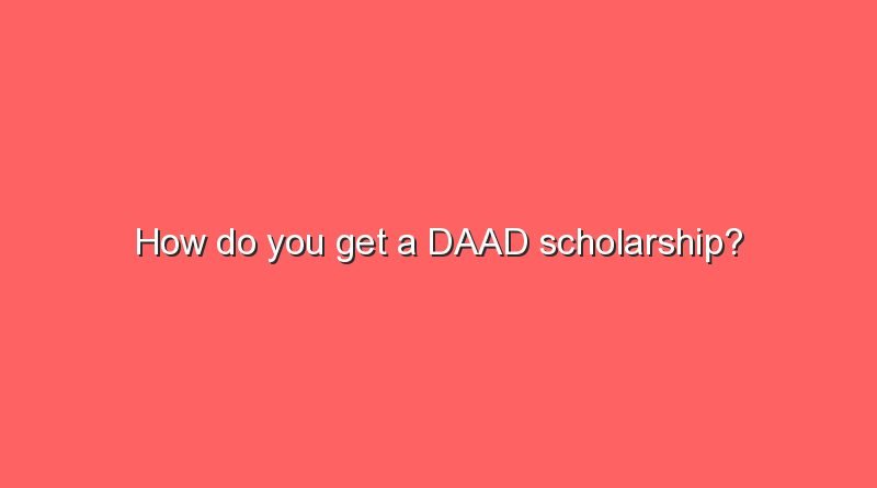 how do you get a daad scholarship 6671