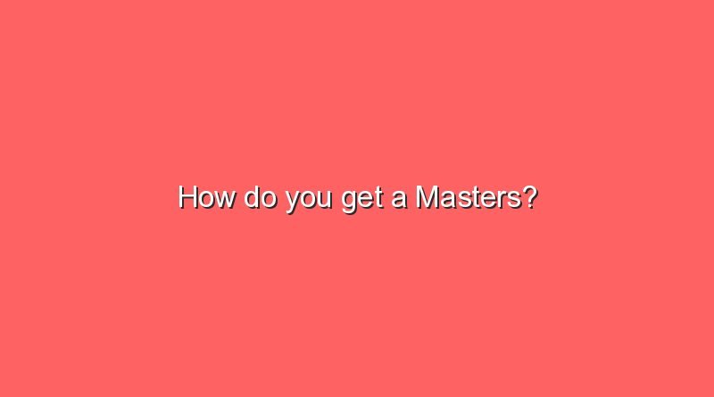how do you get a masters 11450