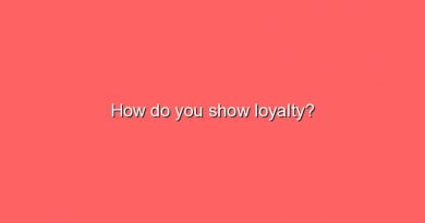 how do you show loyalty 15599