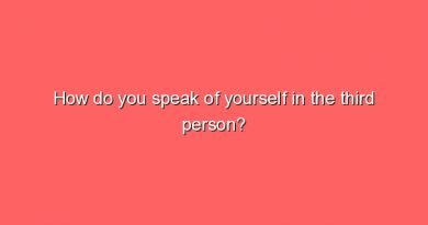 how do you speak of yourself in the third person 7947