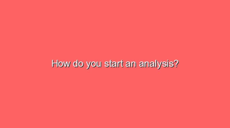 how do you start an analysis 12214