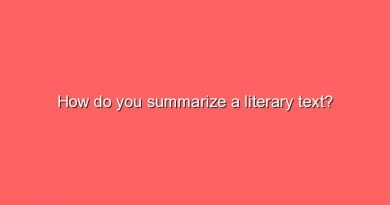 how do you summarize a literary text 7322