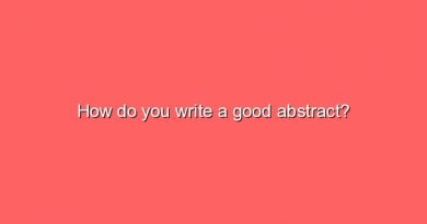 how do you write a good abstract 8352