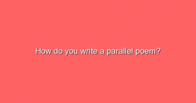 how do you write a parallel poem 7663